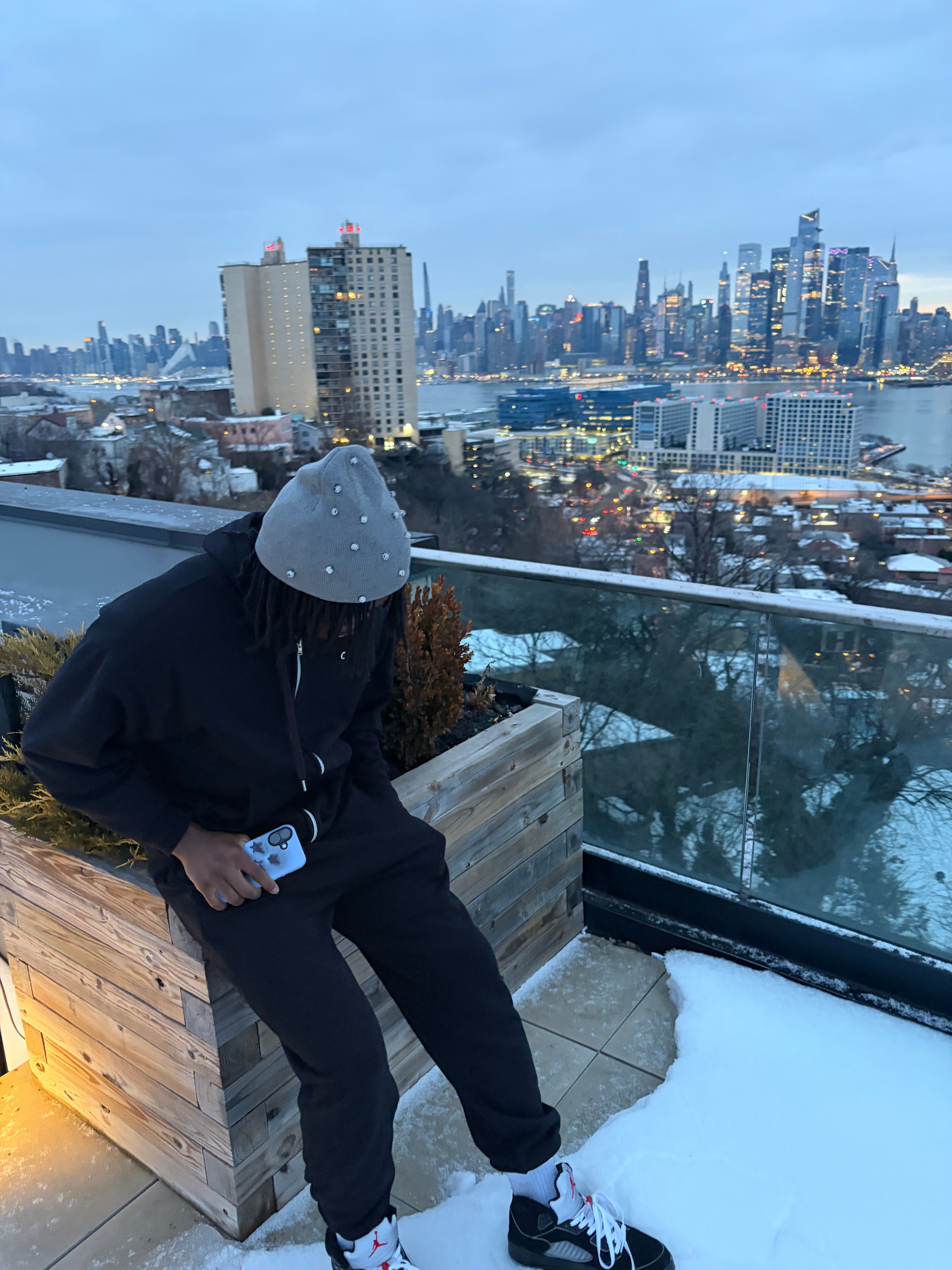 Rhinestone Pearl Beanies