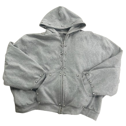 Double layer Iced Out Pearl Hoodie